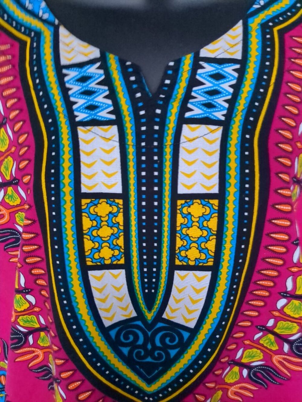 M 100% Cotton Colorful Short Sleeve Tunic with Two Pockets - Picture 2 of 13